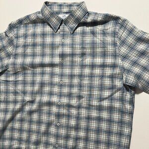 Southern Tide Flannel Shirt Long Sleeve Button Hemp Blend Blue Men's size XL
